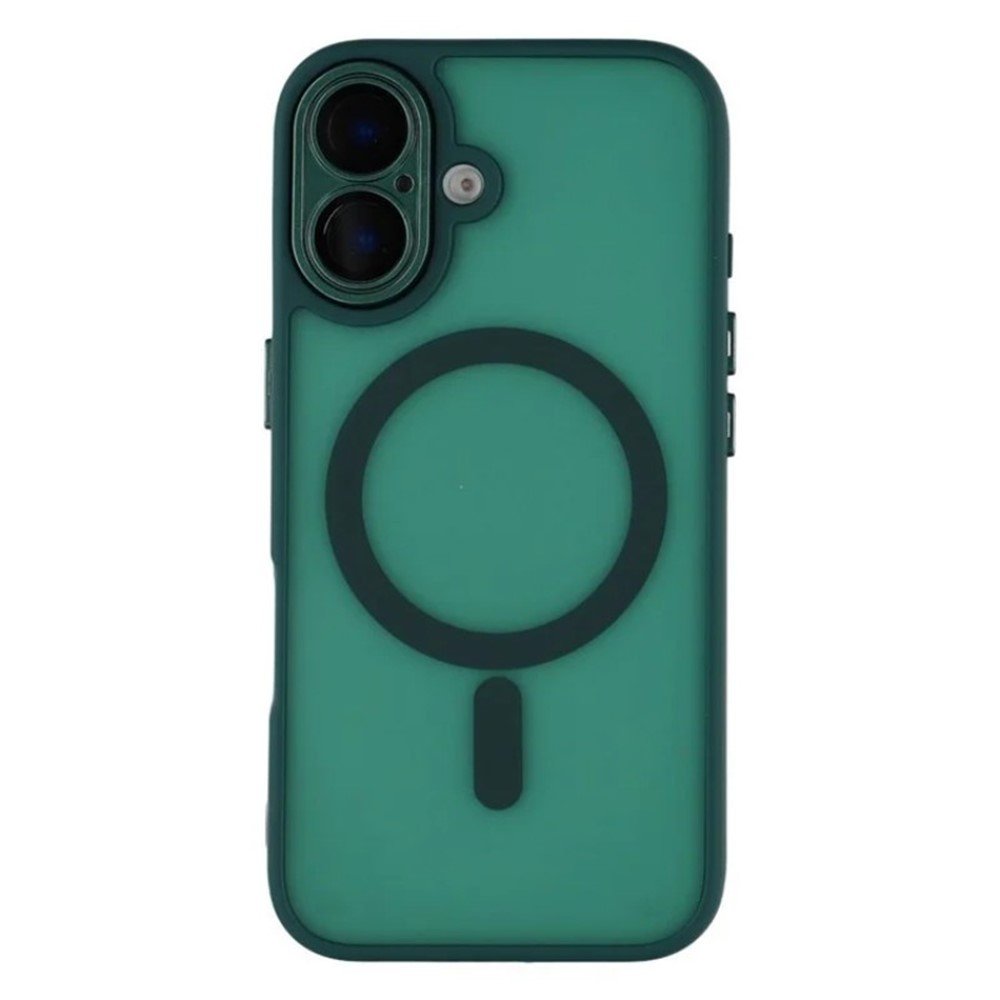 iPhone 16 Plus Frosted Magnetic Case Dark Green 01
