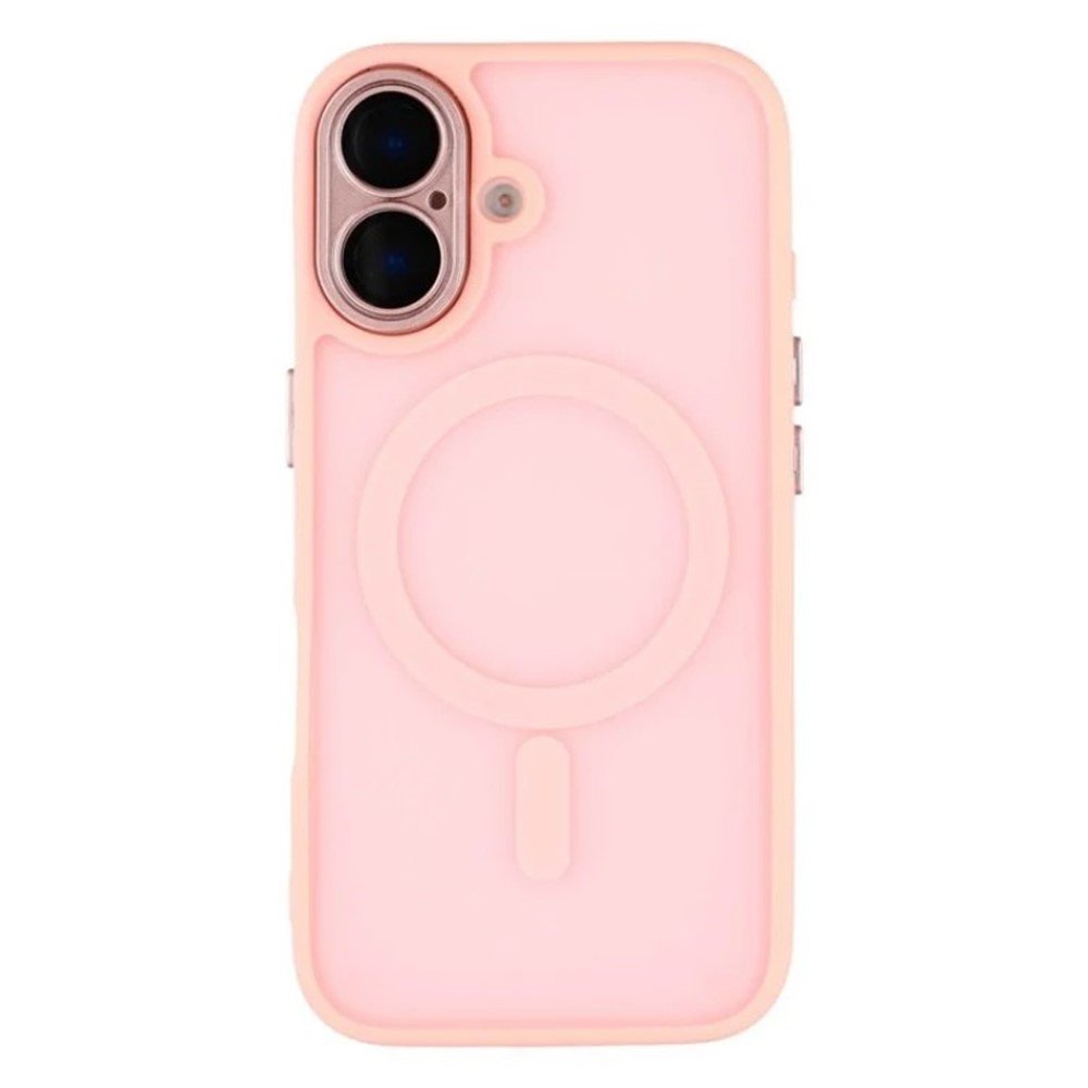 iPhone 16 Plus Frosted Magnetic Case pink 01