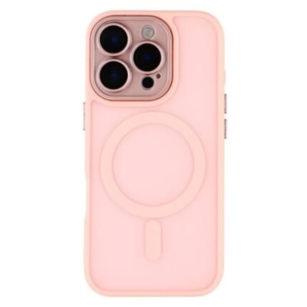 iPhone 16 Pro Frosted Magnetic Case - Pink