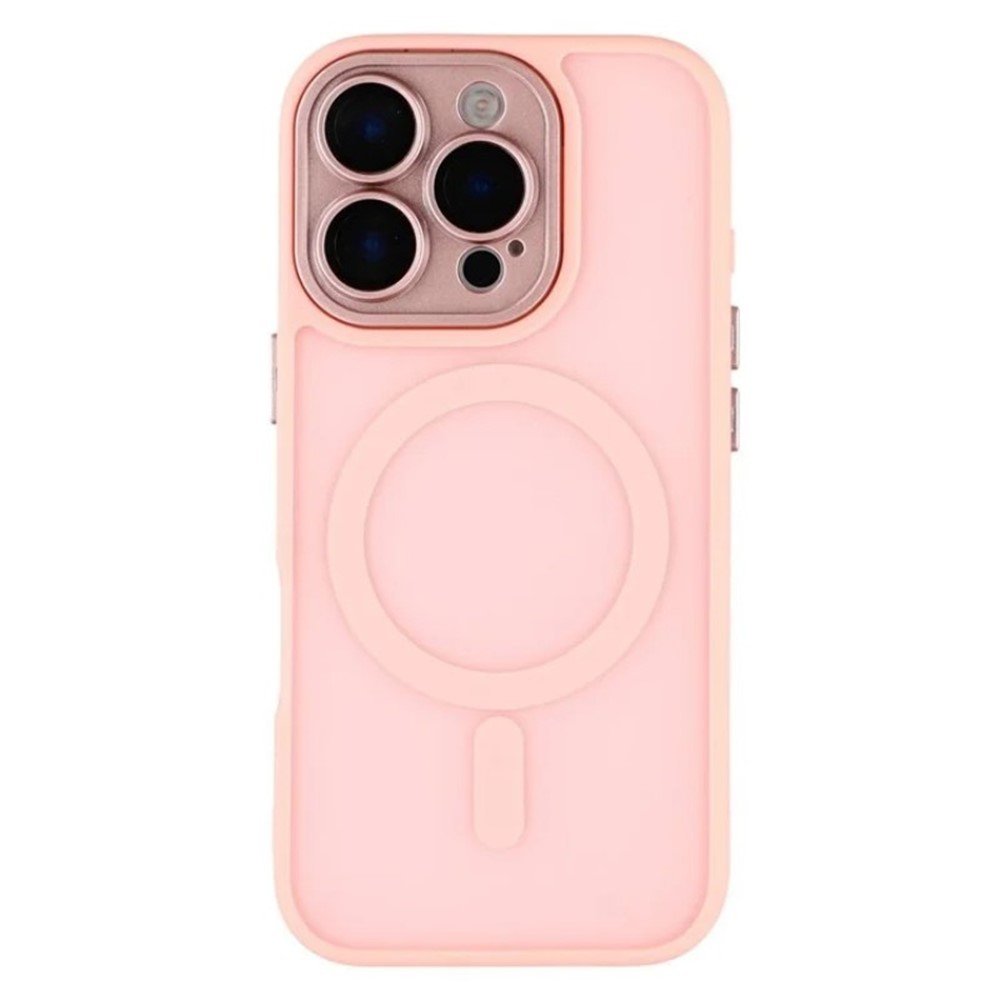 iPhone 16 Pro Max Frosted Magnetic Case pink 01
