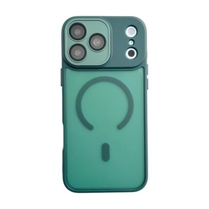 iPhone 17 Pro Frosted Magnetic Case - Dark Green