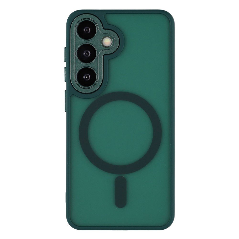 Samsung Galaxy S25 Frosted Magnetic Case dark green 01