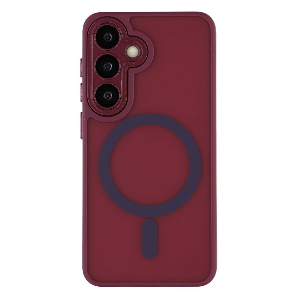 Samsung Galaxy S25 Frosted Magnetic Case red 01