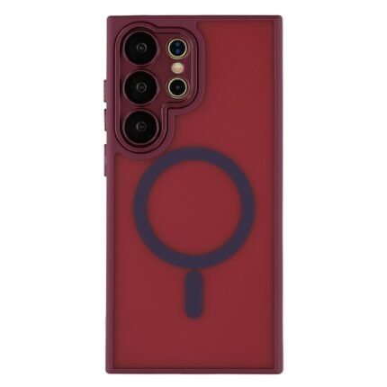 Samsung Galaxy S25 Ultra Frosted Magnetic Case - Red