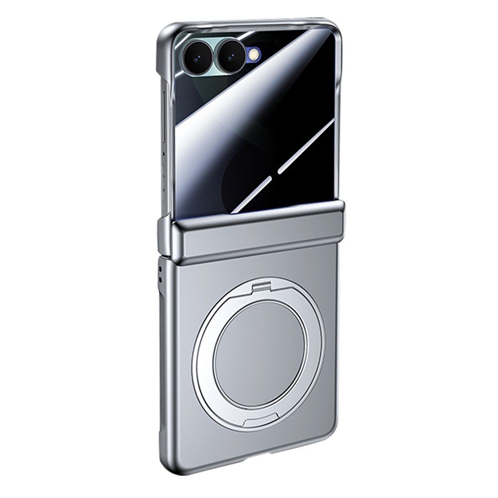 Samsung Galaxy Z Flip8 Case Magnetic Rotating Kickstand grey 01