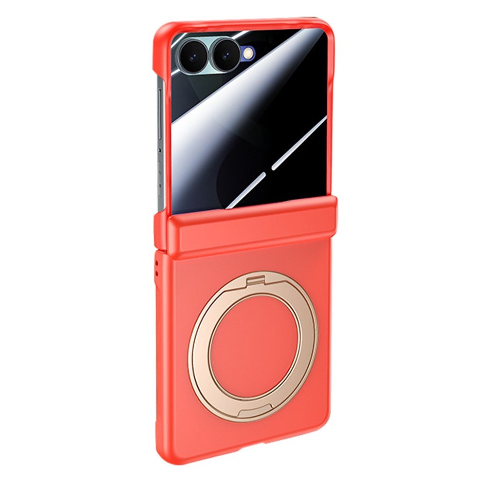 Samsung Galaxy Z Flip8 Case Magnetic Rotating Kickstand orange 01