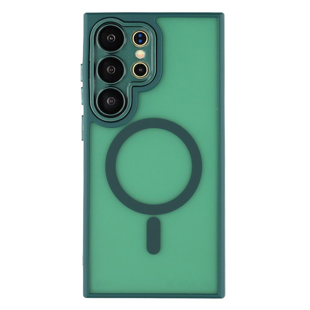 samsung galaxy s23 ultra frosted magnetic case dark green 01